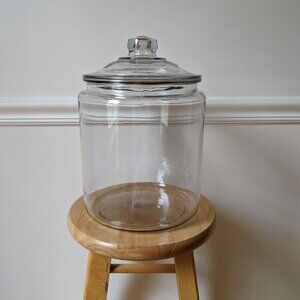 CRATE & BARREL Heritage Hill Glass Jar with Lid - 2 Gal/256 oz